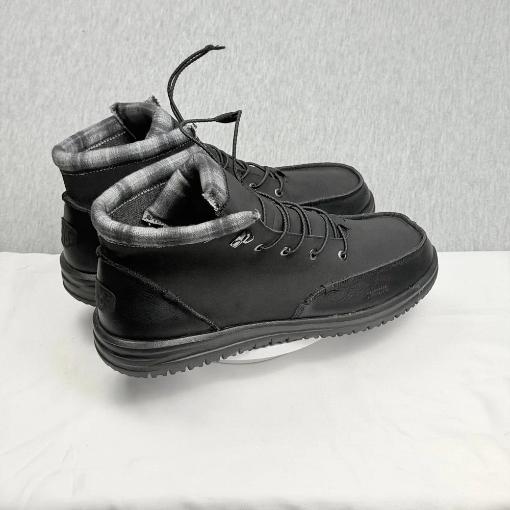 Hey Dude Bradley Classic Black Mens‎ Boots Size 15 Water Resistant 42067-001